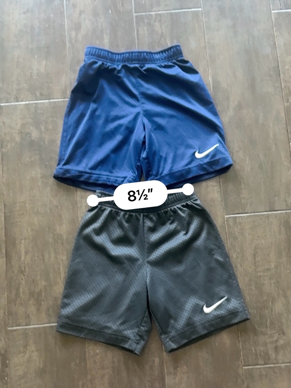 Nike Boys Blue and Gray Mesh Shorts Lot of 2 Size M 6-7yo 5” Inseam Drawstring - Picture 5 of 8